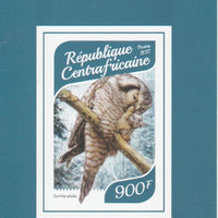 Central African Republic 2017 Owls #2 imperf deluxe sheet unmounted mint. Note this item is privately produced and is offered purely on its thematic appeal.