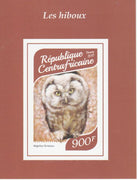 Central African Republic 2017 Owls #4 imperf deluxe sheet unmounted mint. Note this item is privately produced and is offered purely on its thematic appeal.