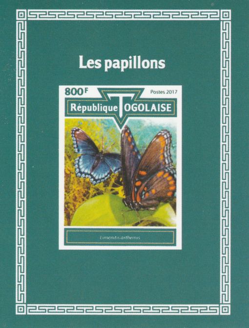Togo 2017 Butterflies #3 imperf deluxe sheet unmounted mint. Note this item is privately produced and is offered purely on its thematic appeal.
