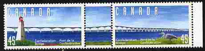 Canada 1997 Opening of Confederation Bridge se-tenant set of 2 plus label unmounted mint SG 1731-2