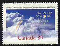 Canada 1990 150th Anniversary of Weather Observing 39c unmounted mint, SG 1398