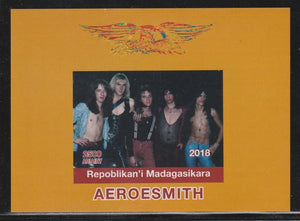 Madagascar 2018 Aeroesmith imperf souvenir sheet unmounted mint. Note this item is privately produced and is offered purely on its thematic appeal.