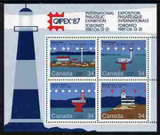 Canada 1986 Lighthouses - 2nd series perf m/sheet with Capex imprint unmounted mint, SG MS 1180