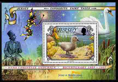 Jersey 2005 Fairy Tales - The Ugly Duckling perf m/sheet with Jersey at Nordia imprint unmounted mint, as SG MS 1200
