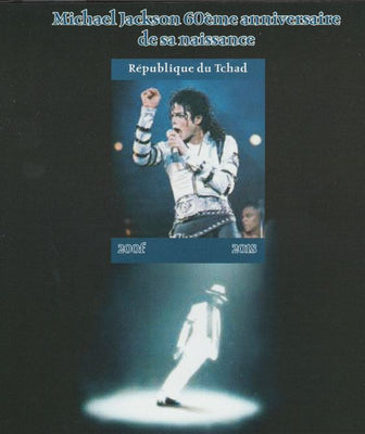 Chad 2018 Michael Jackson #2 imperf souvenir sheet unmounted mint. Note this item is privately produced and is offered purely on its thematic appeal.