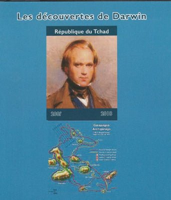 Chad 2018 Charles Darwin imperf souvenir sheet unmounted mint. Note this item is privately produced and is offered purely on its thematic appeal.