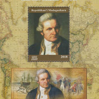 Madagascar 2018 Capt James Cook imperf souvenir sheet unmounted mint. Note this item is privately produced and is offered purely on its thematic appeal.