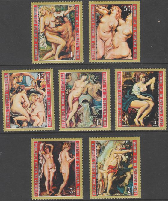 Equatorial Guinea 1973 Nude Paintings by Rubens perf set of 7 unmounted mint Mi 285-291