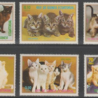 Equatorial Guinea 1976 Domestic Cats perf set of 6 (ex 15c Air) unmounted mint Mi 1016-1020 & 1022