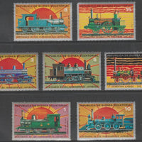 Equatorial Guinea 1972 Japanese Trains Centenary perf set of 7 unmounted mint Mi 1147-1153