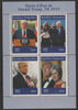 Madagascar 2019 Donald Trump's visit to UK perf sheet containing 4 values unmounted mint.