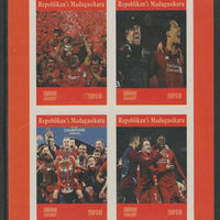 Madagascar 2019 Liverpool European Football Champions imperf sheet containing 4 values unmounted mint.