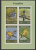 Chad 2019 Birds - Warblers imperf sheet containing 4 values unmounted mint.