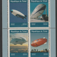 Chad 2019 Derigibles perf sheet containing 4 values unmounted mint.