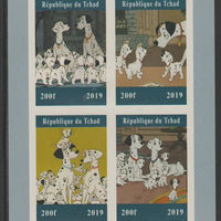 Chad 2019 101 Dalmations imperf sheet containing 4 values unmounted mint.