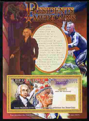 Guinea - Conakry 2010-11 Presidents of the USA #04 - James Madison perf s/sheet unmounted mint