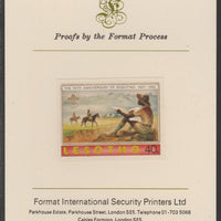 Lesotho 1982 75th Anniversary of Scouting- 40s Scout Sketching,imperf mounted on Format International Proof Card, as SG476