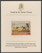 Lesotho 1982 75th Anniversary of Scouting- 40s Scout Sketching,imperf mounted on Format International Proof Card, as SG476