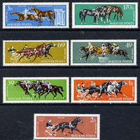 Hungary 1961 Racehorses perf set of 7, Mi 1776-82