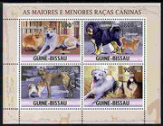 Guinea - Bissau 2010 Largest & Smallest Dogs perf sheetlet containing 4 values unmounted mint