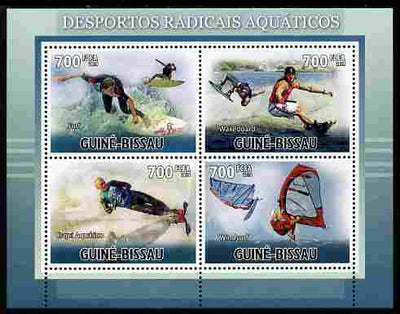 Guinea - Bissau 2010 Extreme Water Sports perf sheetlet containing 4 values unmounted mint