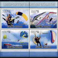 Guinea - Bissau 2010 Extreme Wind Sports perf sheetlet containing 4 values unmounted mint
