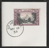 St Helena 1934 Centenary 1/2d (SG114) on piece with full strike of Madame Joseph forged postmark type 340