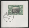 St Helena 1934 Centenary 1d (SG115) on piece with full strike of Madame Joseph forged postmark type 340
