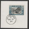 St Helena 1934 Centenary 3d (SG118) on piece with full strike of Madame Joseph forged postmark type 340