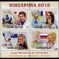 Guinea - Bissau 2010 Singapore Youth Olympics perf sheetlet containing 4 values unmounted mint
