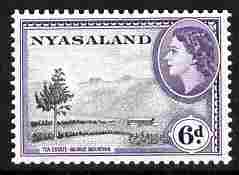 Nyasaland 1953-54 Tea Estate 6d P12 x 12.5 unmounted mint, SG 180a