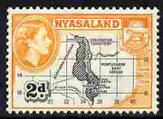 Nyasaland 1953-54 Map 2d P12 unmounted mint, SG 176