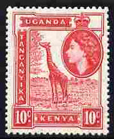 Kenya, Uganda & Tanganyika 1954-59 Giraffe 10c unmounted mint SG 168