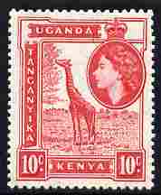Kenya, Uganda & Tanganyika 1954-59 Giraffe 10c unmounted mint SG 168