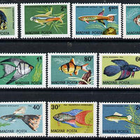 Hungary 1962 Ornamental Fish perf set of 10 unmounted mint, SG 1796-1805, Mi 1820-29