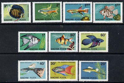 Hungary 1962 Ornamental Fish perf set of 10 unmounted mint, SG 1796-1805, Mi 1820-29
