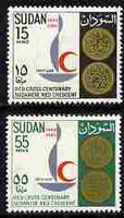 Sudan 1963 Centenary of Red Cross perf set of 2 unmounted mint SG 228-29