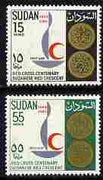 Sudan 1963 Centenary of Red Cross perf set of 2 unmounted mint SG 228-29