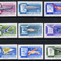 Hungary 1962 Development of Flight perf set of 9 unmounted mint, Mi 1846-54