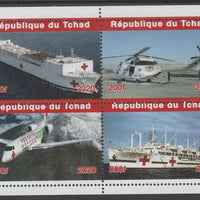 Chad 2020 Red Cross Transport perf sheetlet containing 4 values unmounted mint. Note this item is privately produced and is offered purely on its thematic appeal, it has no postal validity