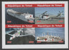 Chad 2020 Red Cross Transport imperf sheetlet containing 4 values unmounted mint. Note this item is privately produced and is offered purely on its thematic appeal, it has no postal validity