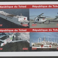 Chad 2020 Red Cross Transport imperf sheetlet containing 4 values unmounted mint. Note this item is privately produced and is offered purely on its thematic appeal, it has no postal validity