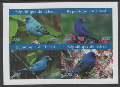 Chad 2020 The Bluebird imperf sheetlet containing 4 values unmounted mint. Note this item is privately produced and is offered purely on its thematic appeal, it has no postal validity