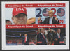 Chad 2020 Donald Trump imperf sheetlet containing 4 values unmounted mint. Note this item is privately produced and is offered purely on its thematic appeal, it has no postal validity