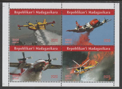 Madagascar 2020 Aviation perf sheetlet containing 4 values unmounted mint. Note this item is privately produced and is offered purely on its thematic appeal, it has no postal validity