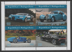 Madagascar 2020 Cars perf sheetlet containing 4 values unmounted mint. Note this item is privately produced and is offered purely on its thematic appeal, it has no postal validity