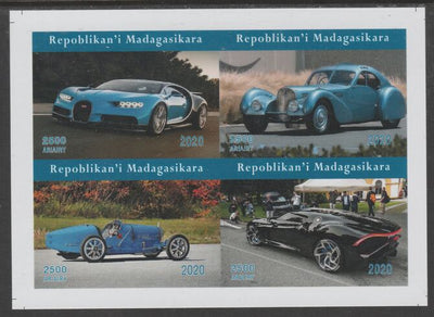 Madagascar 2020 Cars imperf sheetlet containing 4 values unmounted mint. Note this item is privately produced and is offered purely on its thematic appeal, it has no postal validity