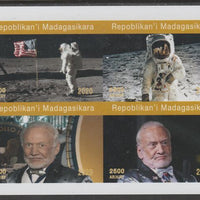 Madagascar 2020 Apollo 11 - 50th Anniversary imperf sheetlet containing 4 values unmounted mint. Note this item is privately produced and is offered purely on its thematic appeal, it has no postal validity