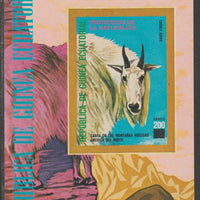 Equatorial Guinea 1977 North American Animals (Goat) imperf m/sheet unmounted mint, MI BL 272