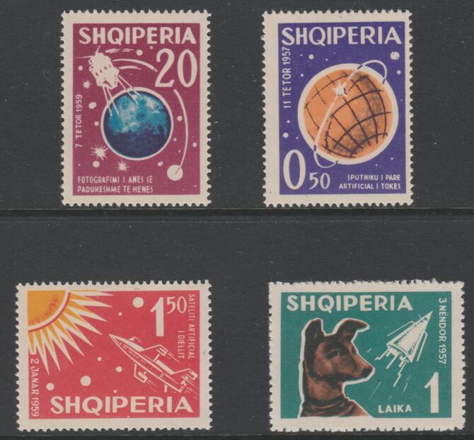 Albania 1962 Cosmic Flights perf set of 4 unmounted mint, SG 708-11